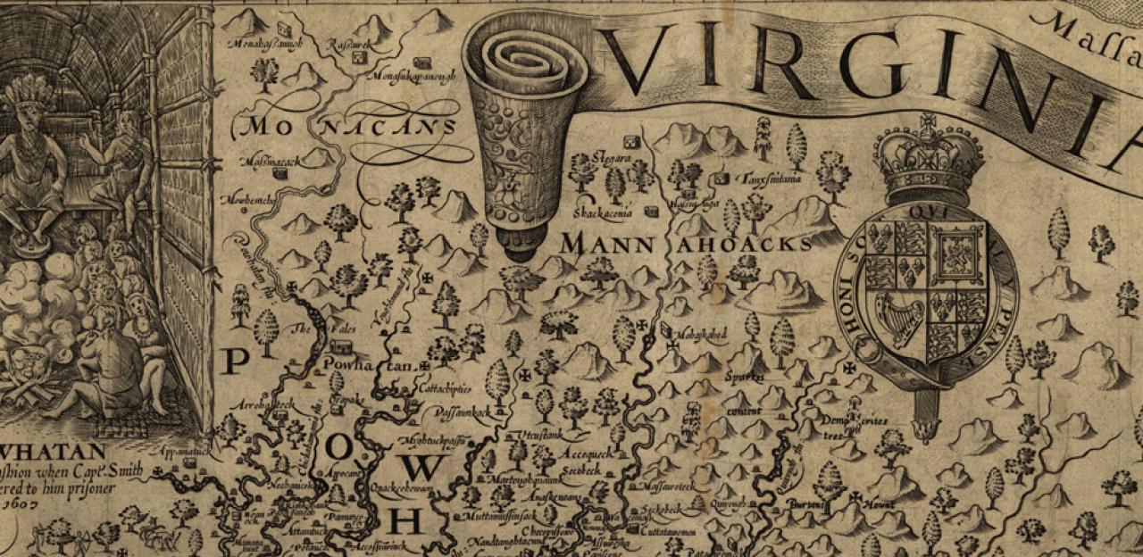 Map of Virginia created in 1624