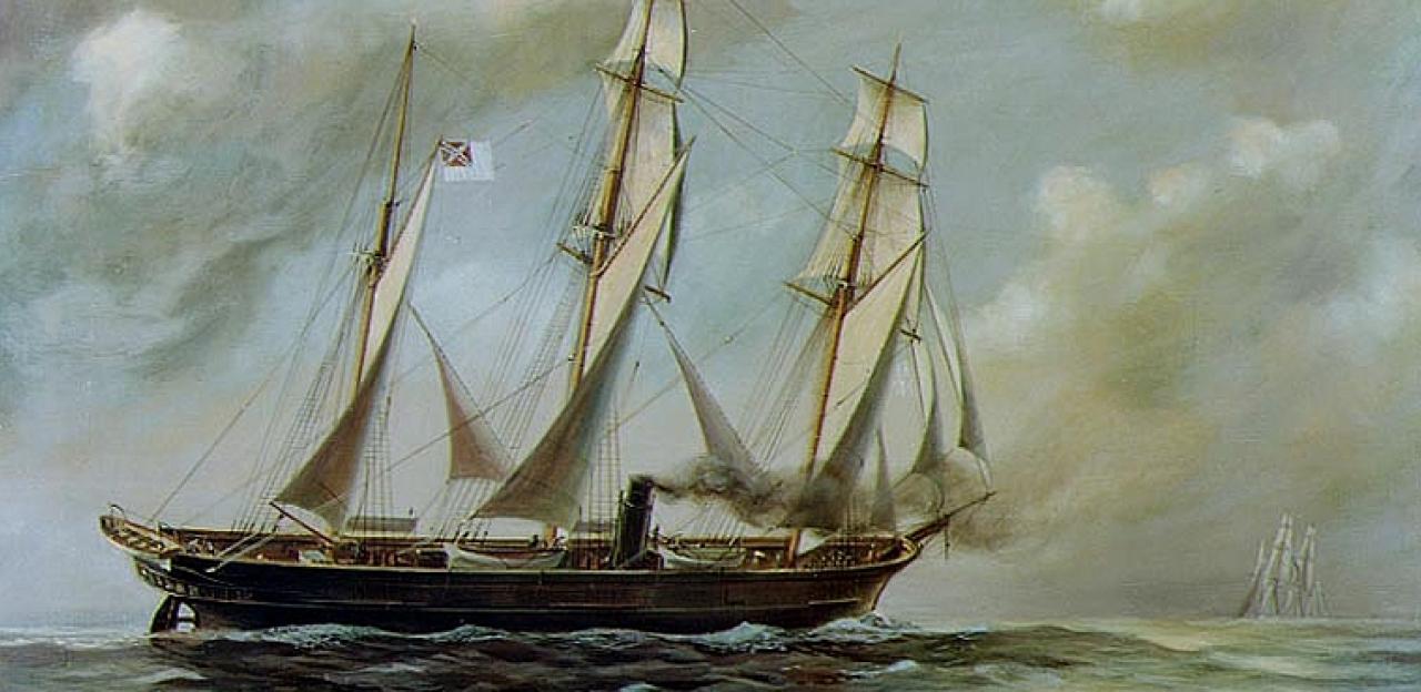 A painting of the CSS Alabama
