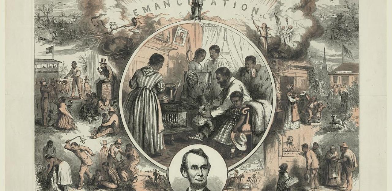 Emancipation, drawing by Thomas Nast