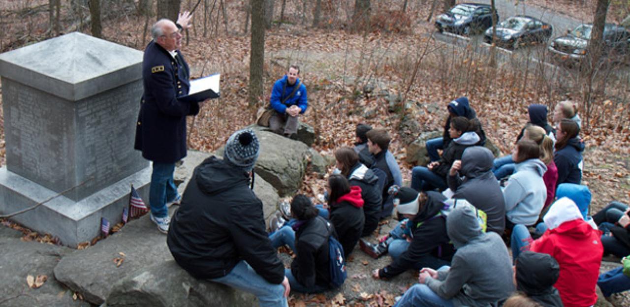 Jim Percoco at the 20th Maine Monument