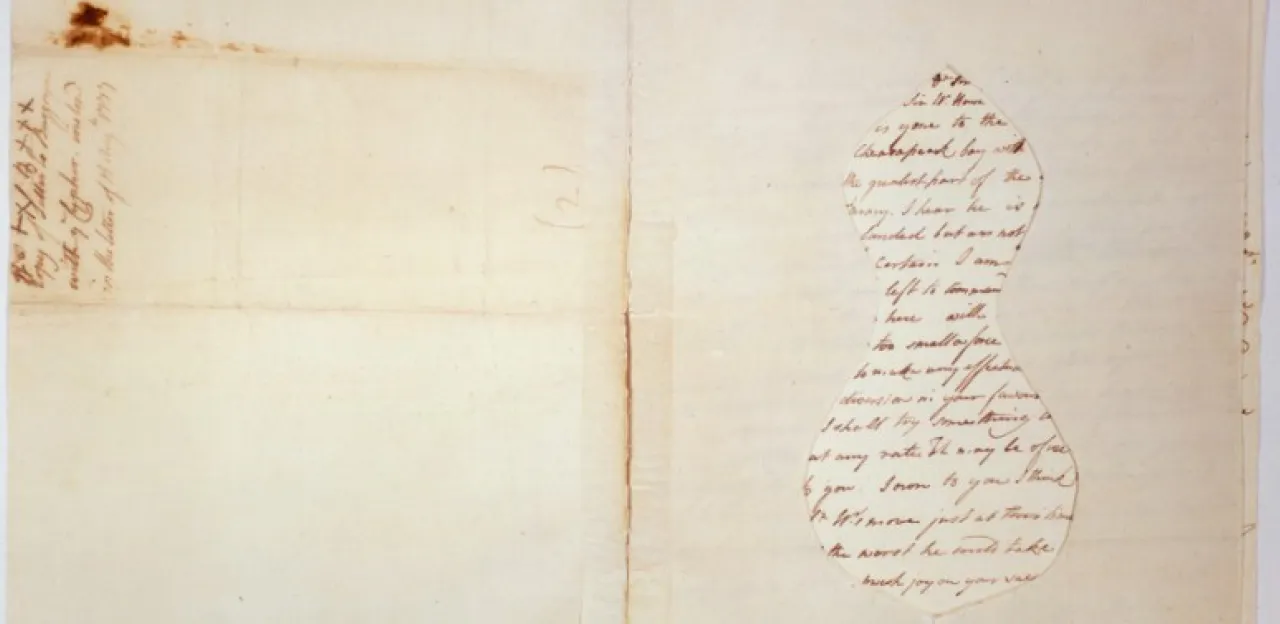 Henry Clinton to John Burgoyne - Letter with Mask