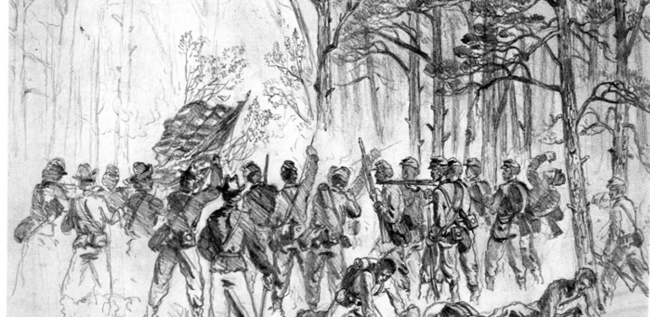 Sixth Corp troops in the Wilderness