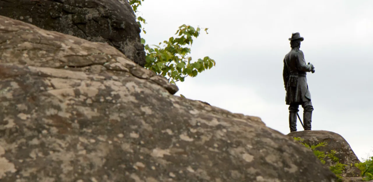 Warren Statue atop Little Round Top
