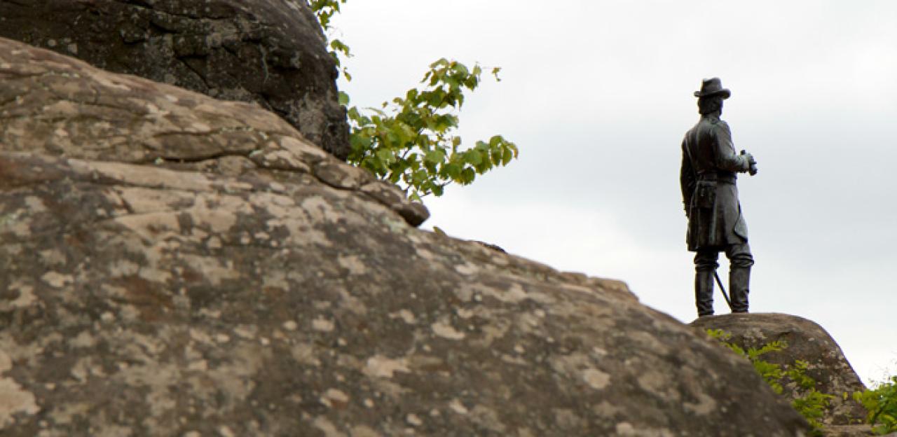 Warren Statue atop Little Round Top