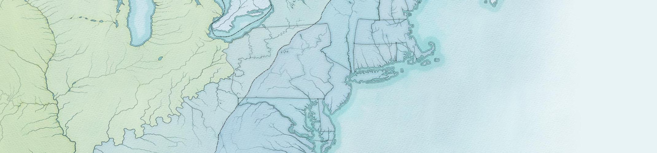Illustration of the eastern coast of the United States