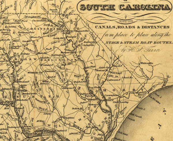 South Carolina Map - Square