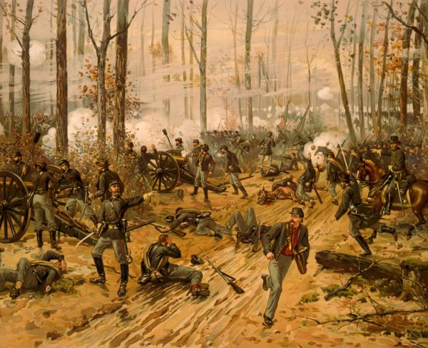 Battle of Shiloh Painting by Thulstrup Battle of Shiloh Painting by Thulstrup
