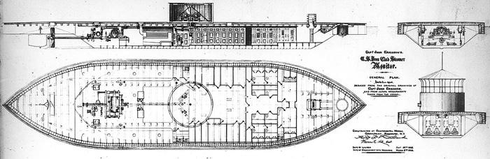 Piano della USS Monitor