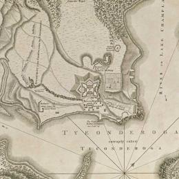 A 18th century map of Fort Carillon at Ticonderoga