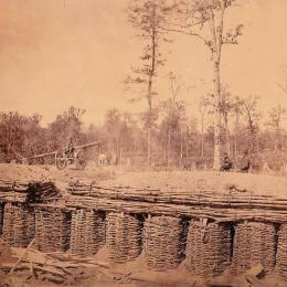 Photo of Battery Powell following the battle