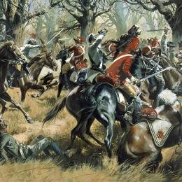 Image of painting by Don Troiani depicting the Battle of Cowpens