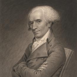 portrait drawing of eighteenth century man