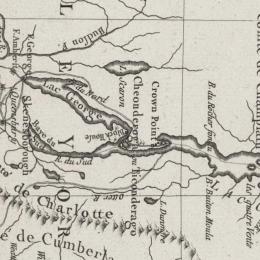 This is an image of a map detailing Fort Ticonderoga's landscape. 