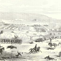 Battle of Belmont, as depicted in Frank Leslie's scenes and portraits of the Civil War