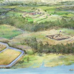 An illustration of Fort Fair Lawn and Colleton Castle