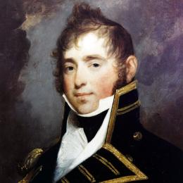 Portrait of a man in an American Naval uniform. 