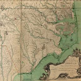 Map of North Carolina drawn in the eightenth-century
