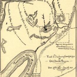 Map of Chickasaw Bayou along the Mississippi River. 