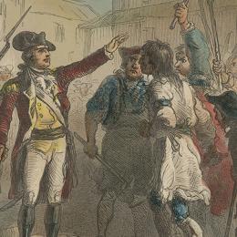 British Royal Governor William Tryon confronts the North Carolina Regulators in 1771.