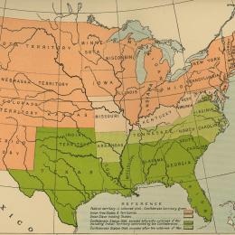 History map of the United States: The Secession