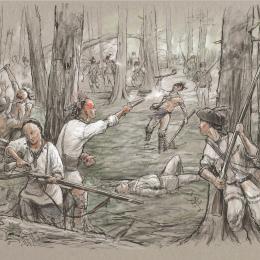 Two Kettles Together and Han Yerry at the Battle of Oriskany
