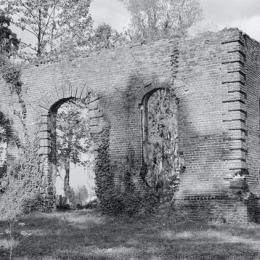 Biggin Church Ruins, photographed April 25, 1940