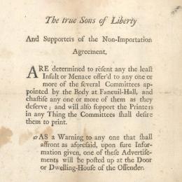 Boston Non-Importation Agreement 