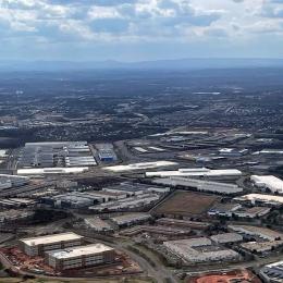 Aerial photo of Virginia data centers