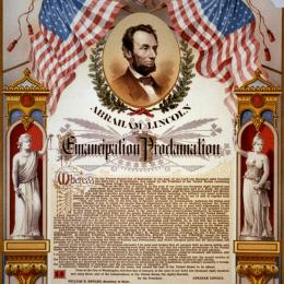 Abraham Lincoln and His Emancipation Proclamation, 1888, by Strobridge & Co.