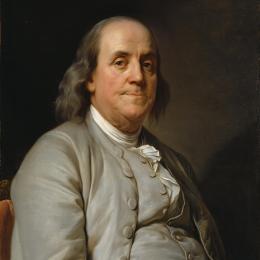 A portrait of Benjamin Franklin by Joseph-Siffred Duplessis