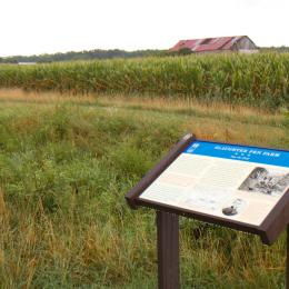 A marker at Fredericksburg Battlefield