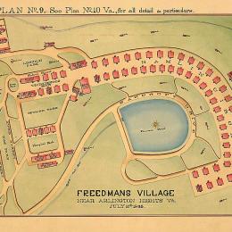 Freedmans Village near Arlington Hights, Va., July 10th, 1865. Genl. [ground] Plan No. 9.