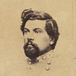 Nineteenth-century carte de visite portrait of Confederate Major General Thomas Lafayette Rosser in military uniform.