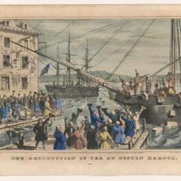 Protesters, some disguised as American Indians, destroyed an entire shipment of tea sent by the East India Company.