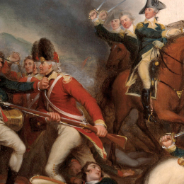 A painting entitled "Death of General Mercer at Princeton" by John Trumbull
