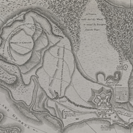 A 18th century map of Fort Carillon at Ticonderoga