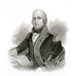 Sketched portrait of George Rogers Clark