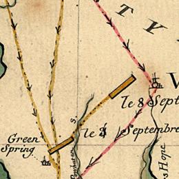 This map depicts Green Spring and its surrounding areas. 