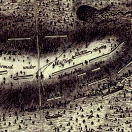 Topographical drawing of Hobkirk's Hill