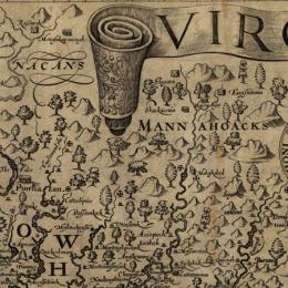 Map of Virginia created in 1624