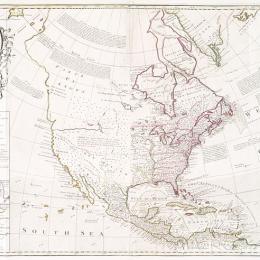 Map of North America after the Treaty of Paris (1763)