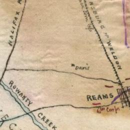 Map detailing the area surrounding Ream's Station