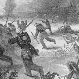 Illustration of the Rich Mountain Battle