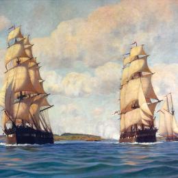Painting of Sackets Harbor