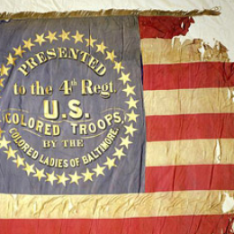 Flag beared by the USCT 4th Regiment