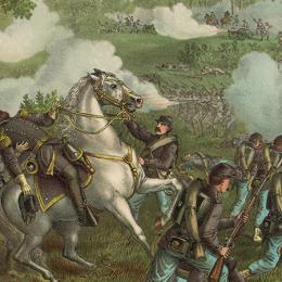 Painting of the Wilson's Creek Battle