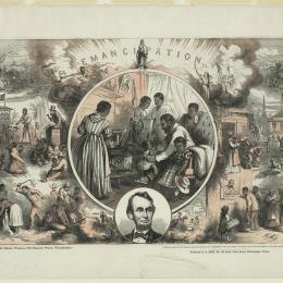 Emancipation, drawing by Thomas Nast