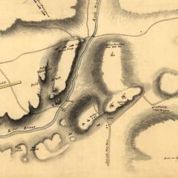 Sketch of the White Plains, by Charles Blaskowitz, c. 1776. 
