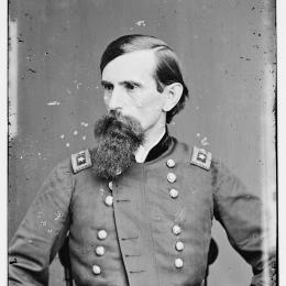Studio portrait of Union General Lew Wallace in military uniform.