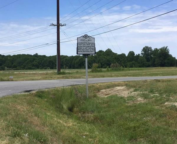 State v. Will NC-022 Historical Marker, Tarboro, N.C.